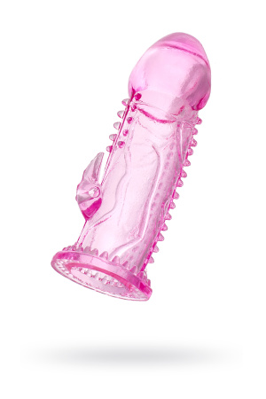 Насадка на пенис A-Toys by TOYFA, TPE, розовая, 13,5 см