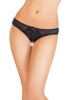 Трусики эротические Erolanta Lingerie Collection из стрейч-сетки с бантом черные, (54-56)