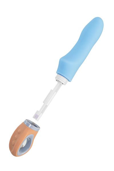 Вибратор Flovetta BLUEBELL, силикон, голубой, 18,5 см
