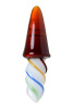 Анальная втулка Sexus Glass,стекло,цветная, 11,6 см, Ø 2,7